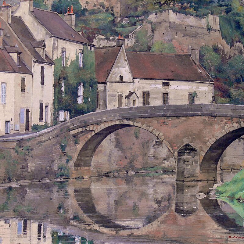 semur-en-auxois - côte-d’or 2001, 31,5" x 35,4", oil on canvas