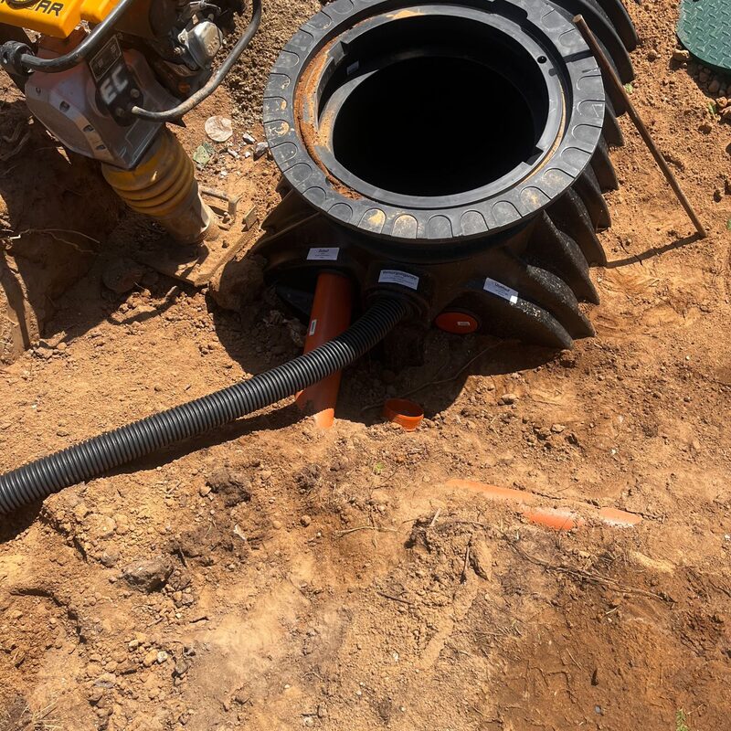 Offene Rohrbauarbeiten im Erdreich