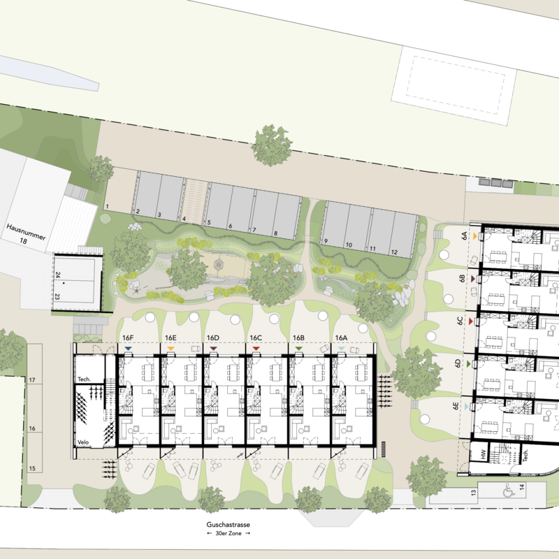 REFH Siedlung mit Grünräumen