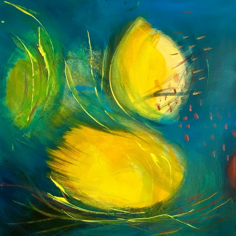 Gemälde: Ensemble playing
Stil: Abstrakte Malerei, Acryl auf Leinwand 
Formate: 30x30x4cm und 40x40x4cm
Preise: 
kleines Gemälde: 180€
großes Gemälde: 220€
Verfügbarkeit: 
sofort lieferbar