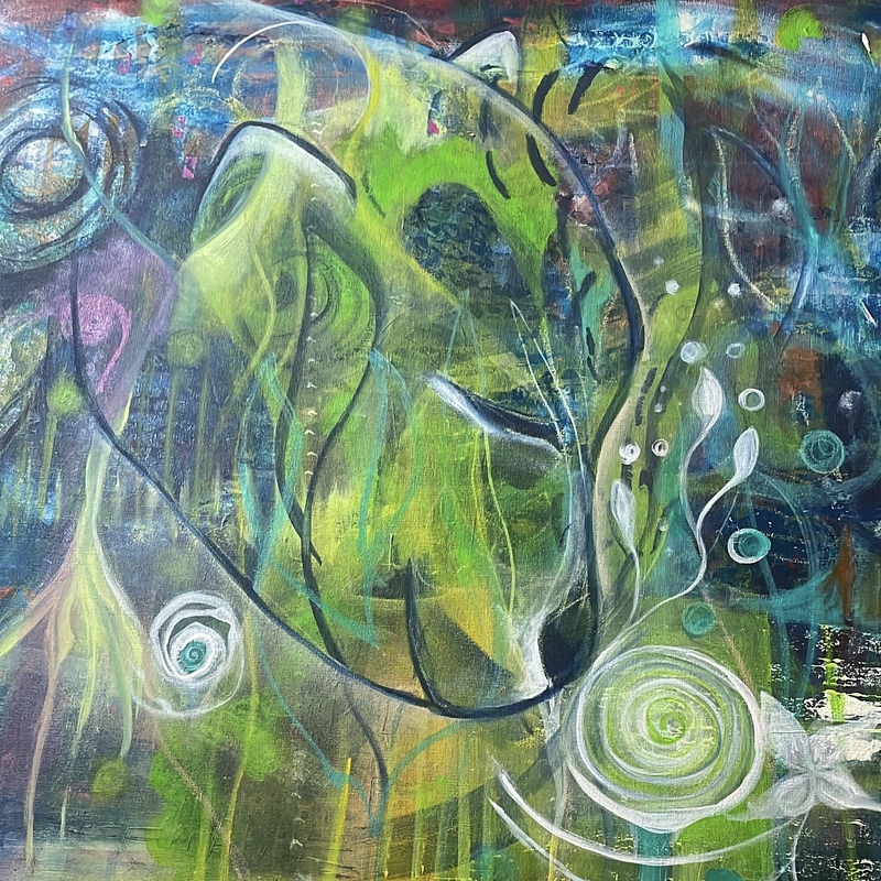 "Wunder" 

60x80 cm

Acryl, Acrylic Ink 

Preis: 245,00 € zzgl. Versand 