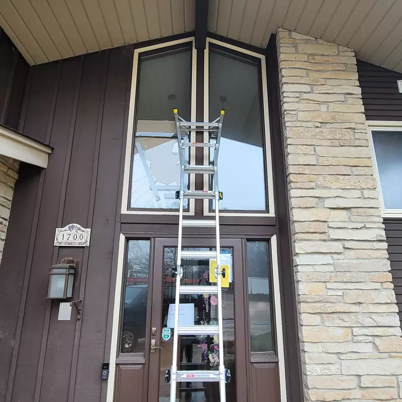 Repairing angled windows.