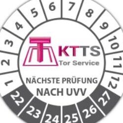 KTTS Tor Service UVV Prüfplakette