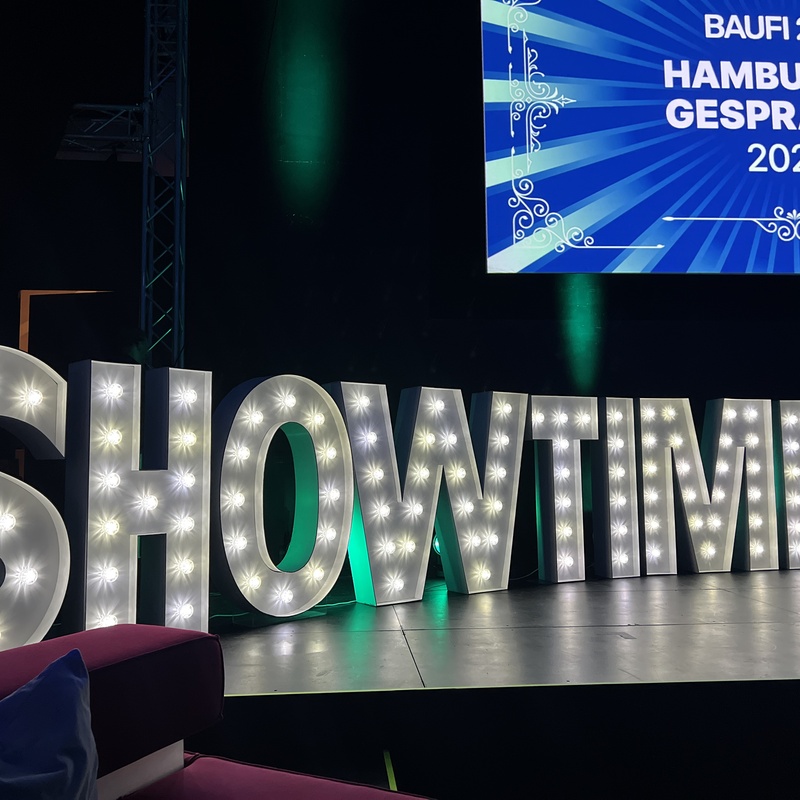Eventdeko mit XXL Leuchtbuchstaben - Hamburg