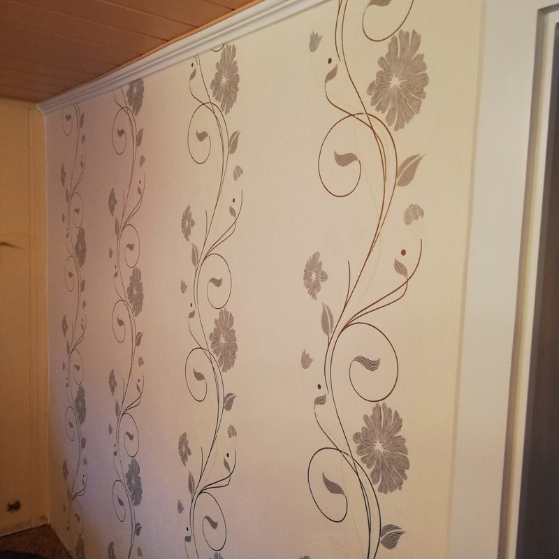 Muster- Vliestapete inkl. NMC- Stuckleiste montiert