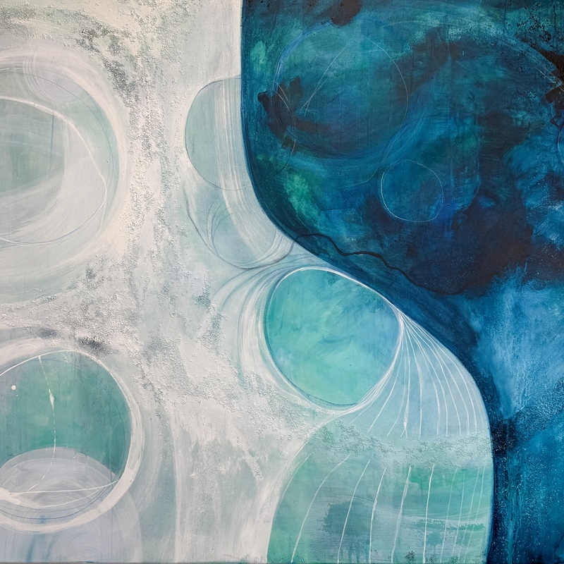 "Hildegard" - individuelles Auftragswerk 

Acryl. Acrylic Ink, Acrylstifte, Polychromos

100x150 cm 