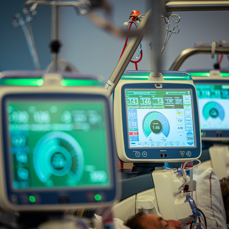 Dialysegerät in Betrieb