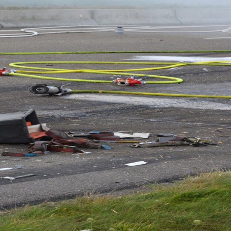 Einsatzfahrzeug nach Unfall