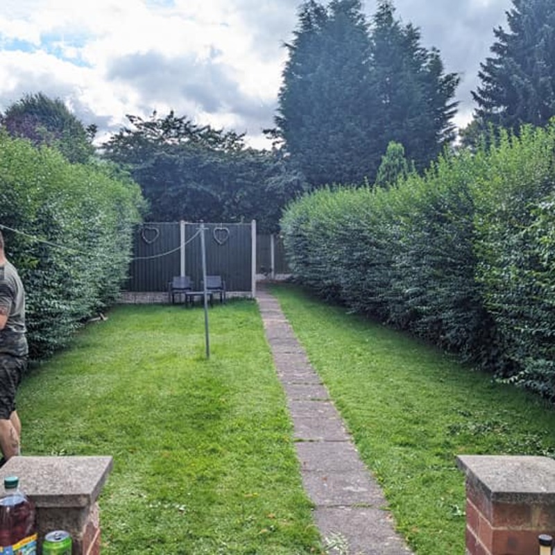 Prior to hedge reduction in Mapperley, Nottingham,