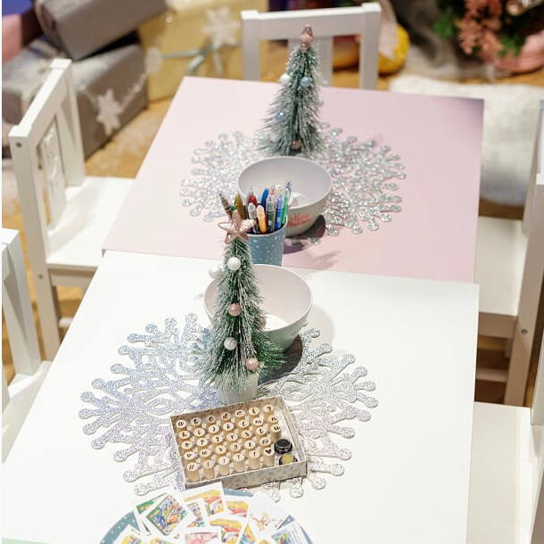 Weihnachtlicher Kindertisch - Eventdeko Xmas