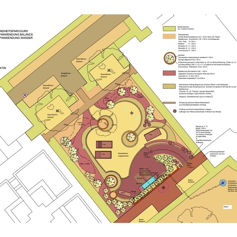 Duft- und Aromagarten mit barrierefreiem Kaltem Armbadbecken im Britzer Garten, Berlin