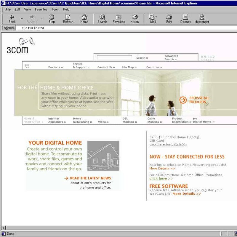 3Com corporate website 2000