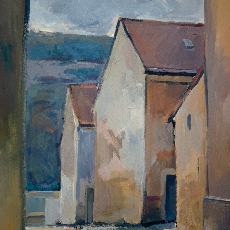 mertert - canton de grevenmacher 1989, 48 x 36 cm, gouache sur papier