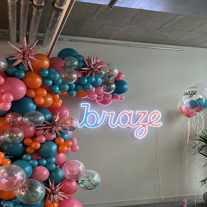 Ballongirlande Oranganic für ihre Firmfeier I Eventdeko I Dekoverleih