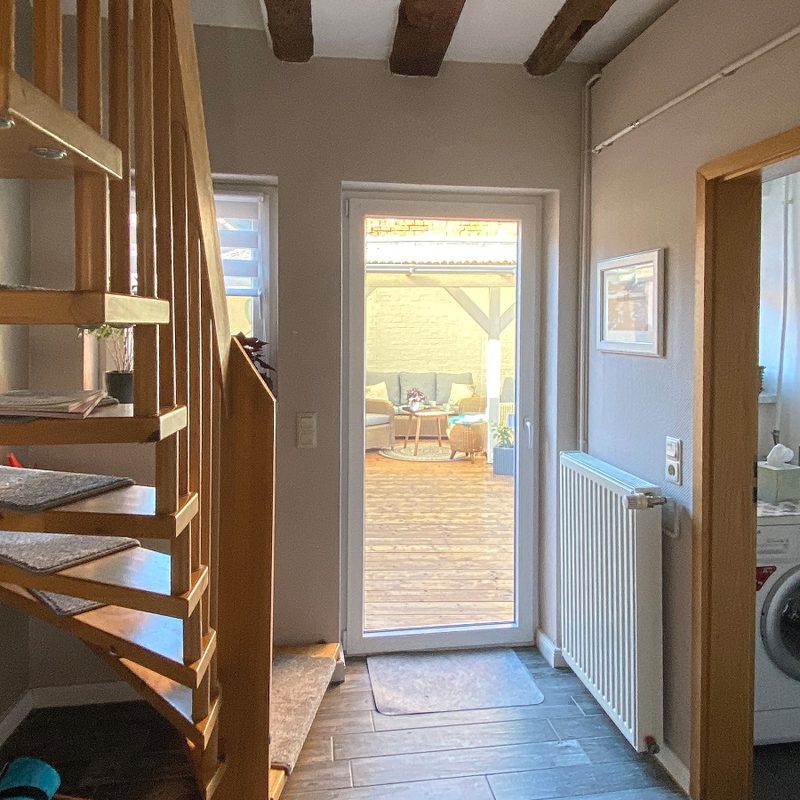 Blick vom Flur auf die Terrasse