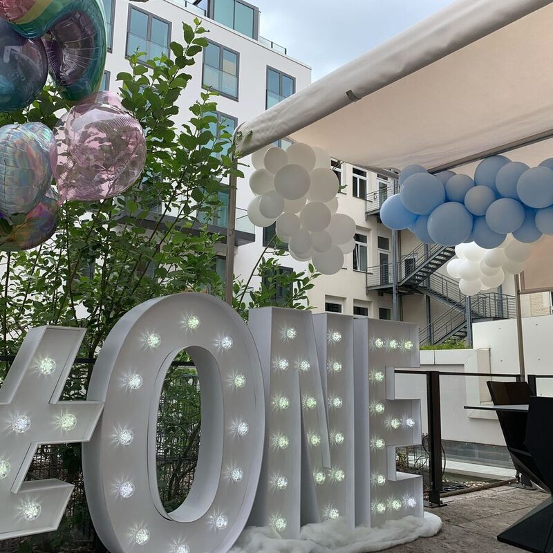 Leuchtbuchstaben mieten - Eventdeko Babayparty
