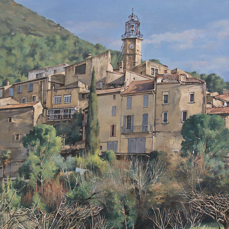 venterol - auvergne-rhône-alpes 2026, 21,7" x 17,3", oil on canvas
