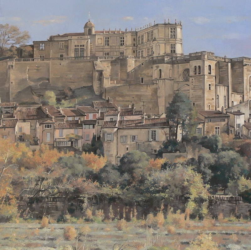grignan - auvergne-rhône-alpes 2024, 55 x 44 cm, huile sur toile