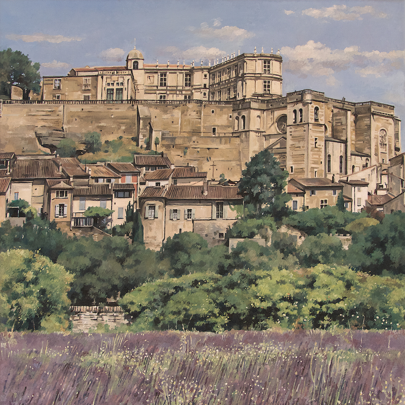 grignan - auvergne-rhône-alpes 2025, 55 x 44 cm, huile sur toile