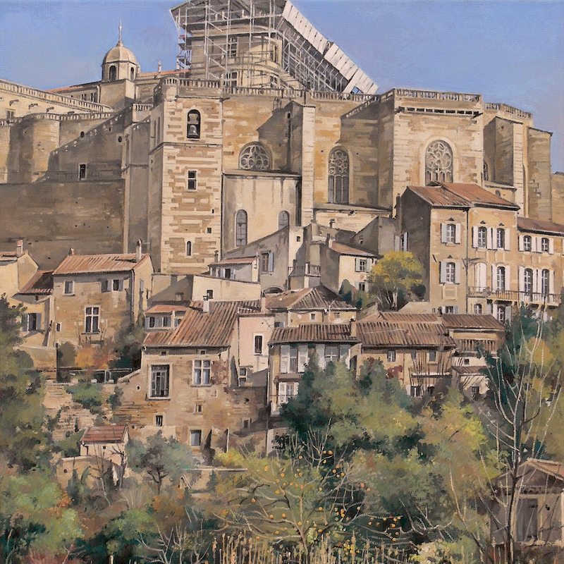 grignan - auvergne-rhône-alpes 2023, 55 x 44 cm, öl auf leinwand