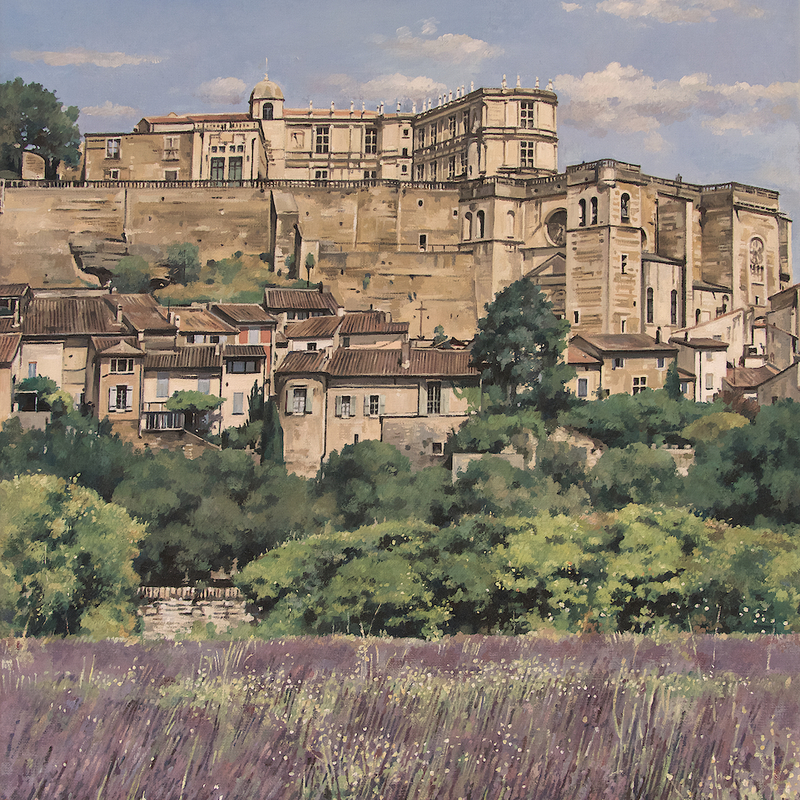 grignan - auvergne-rhône-alpes 2025, 21,7" x 17,3", oil on canvas 
