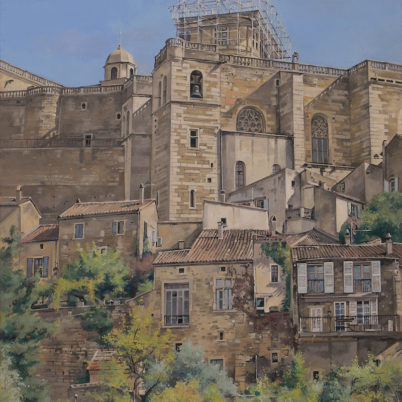 grignan - auvergne-rhône-alpes 2023, 29,5" x 23,6", oil on canvas 