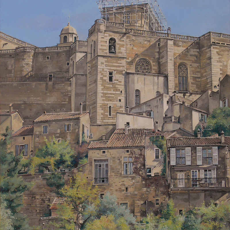 grignan - auvergne-rhône-alpes 2023, 75 x 60 cm, öl auf leinwand