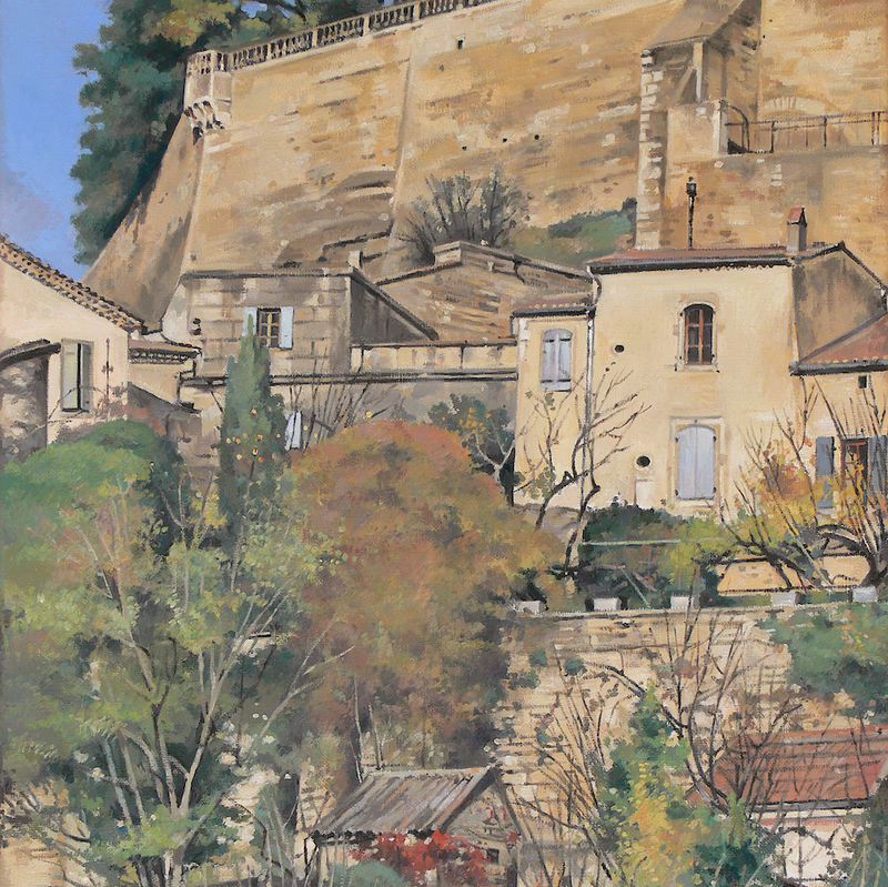grignan - auvergne-rhône-alpes 2023, 44 x 36 cm, huile sur toile