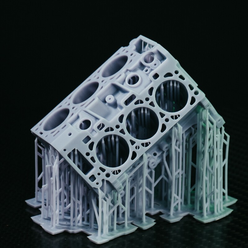 Motorblock im SLA-Verfahren 