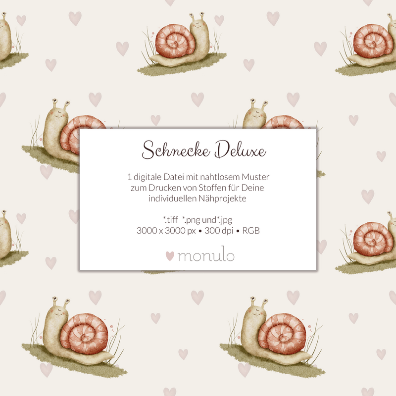 Digitales Stoffdesign "Schnecke Deluxe"