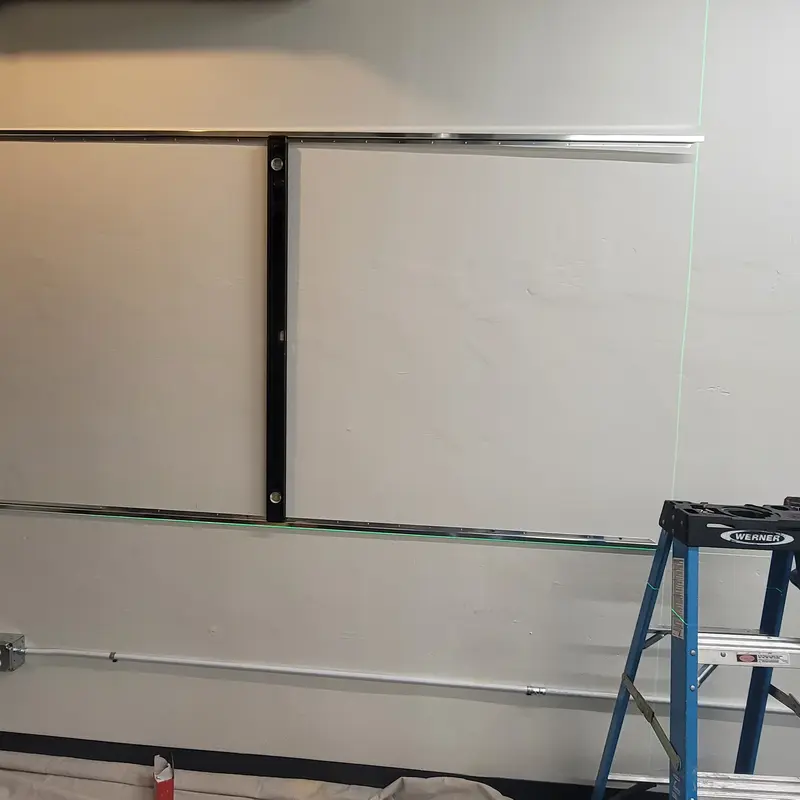 Mounting new mirror.