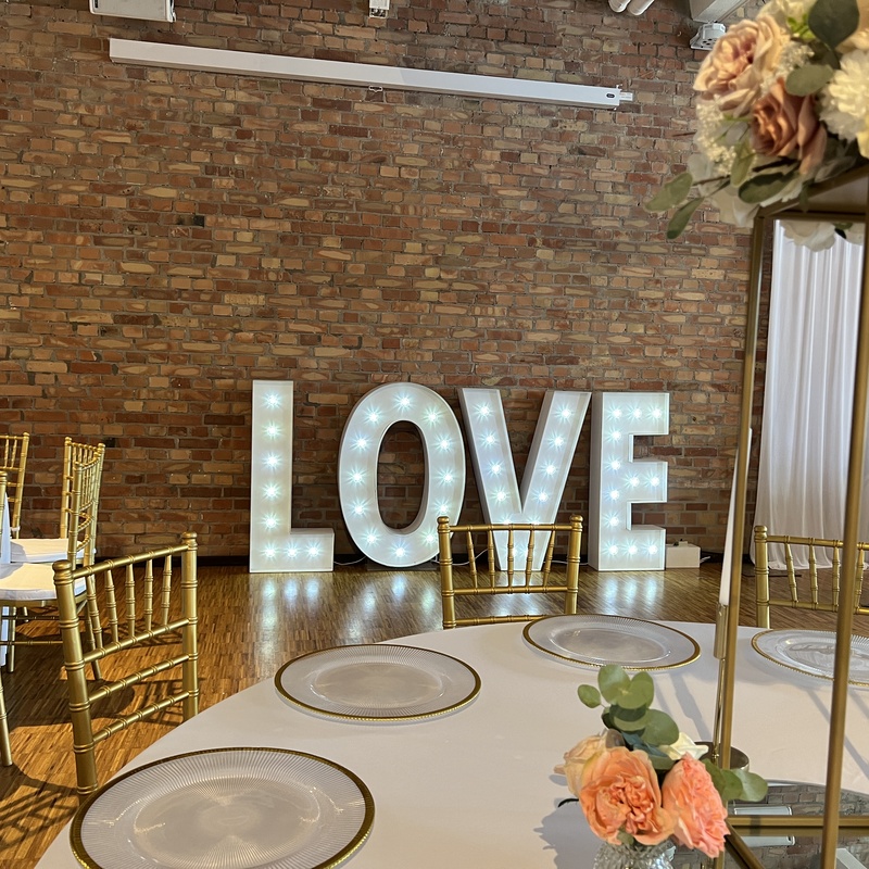 Hochzeit Dekoverleih Leuchtbuchstaben