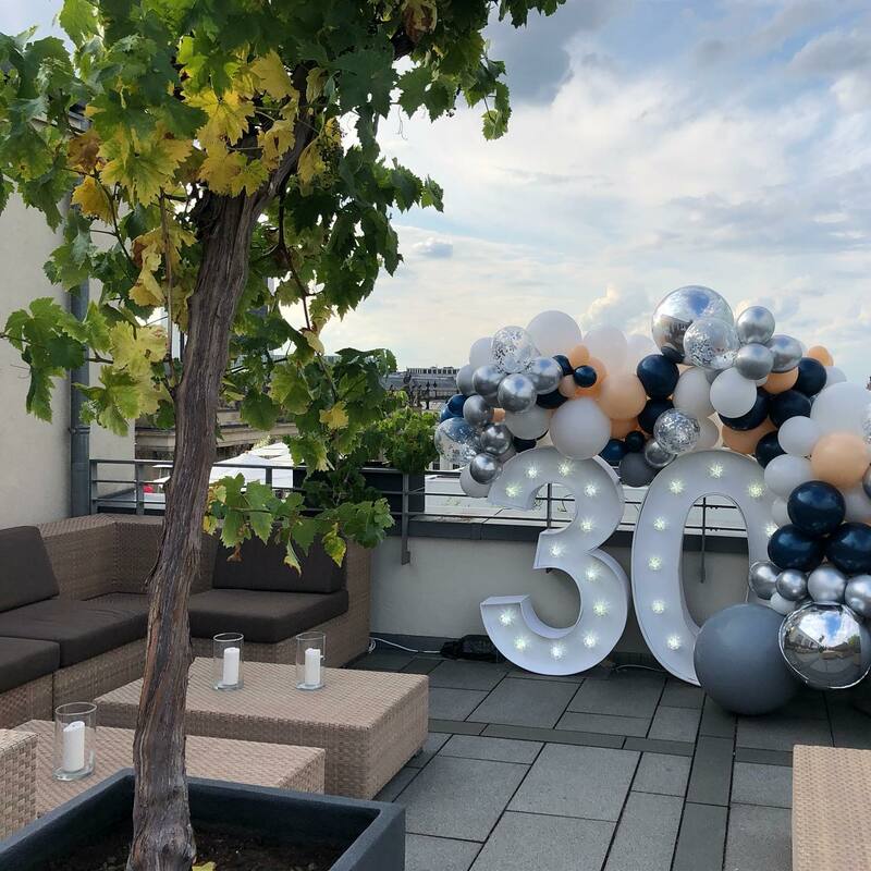 Leuchtzahlen mit Ballondeko mieten - Eventdeko und Eventdesign