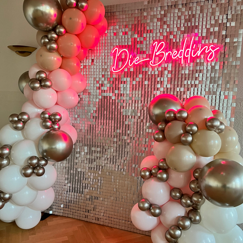 Shimmerwall zur Hochzeit mieten - Fotohintergrund - Fotowand