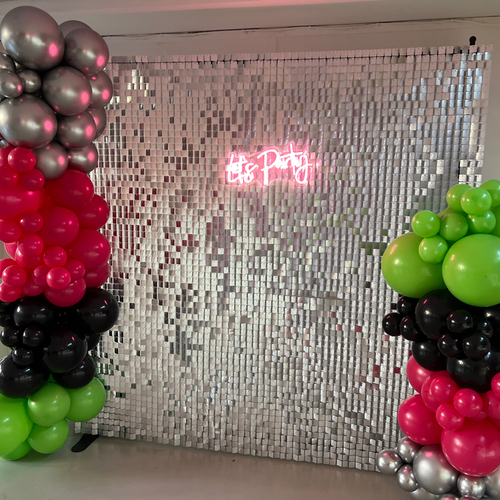 Shimmerwall als Fotohintergrund zur Firmfeier oder Jubiläum