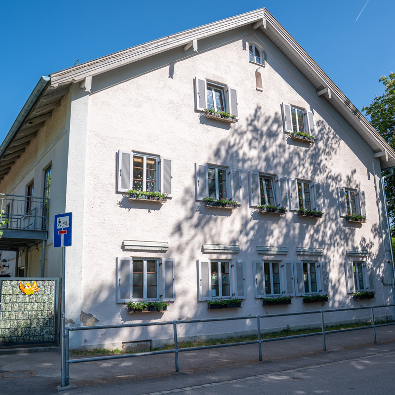 Außenansicht des Gebäudes des Kindergartens Spatzennest