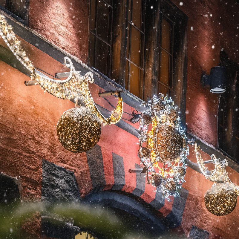 Weihnachtsdekoration am Scheelehof