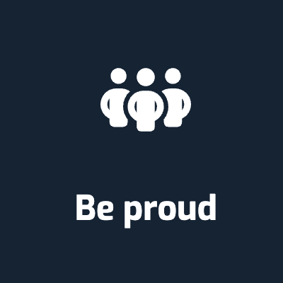 Hold your head high, because the extraordinary work you do you should be proud of. We’re always striving to continuously improve, but make sure you celebrate success with your team.