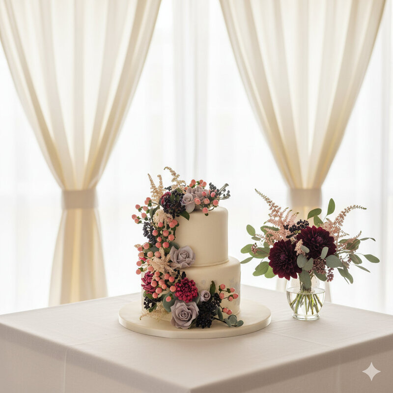 Earl grey flavoured luxury wedding cake