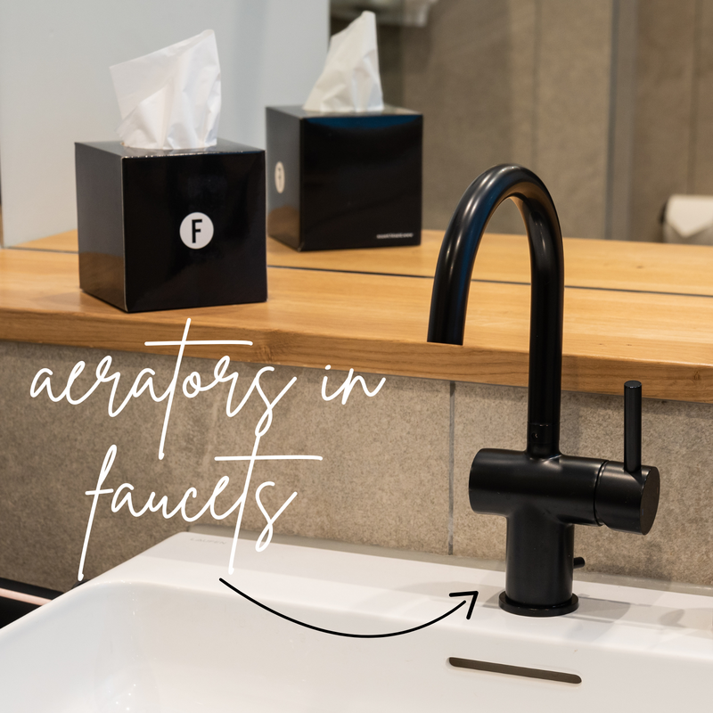 Aerators in our washbasin fittings ensure lower water consumption.