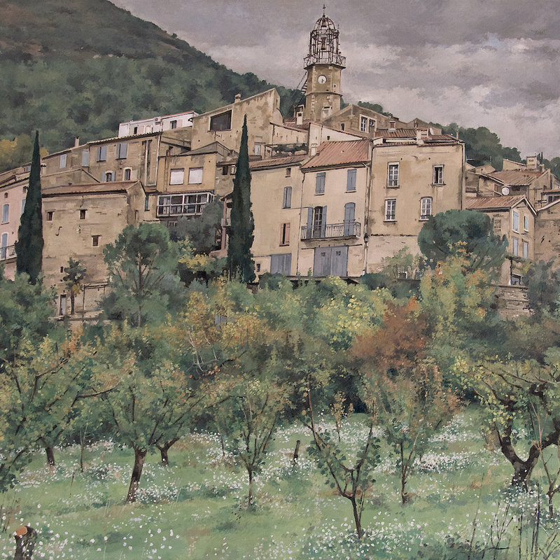 venterol - auvergne-rhône-alpes 2025, 60 x 75 cm, öl auf leinwand