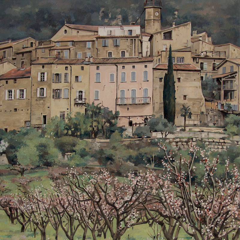 venterol - auvergne-rhône-alpes 2025, 44 x 36 cm, öl auf leinwand