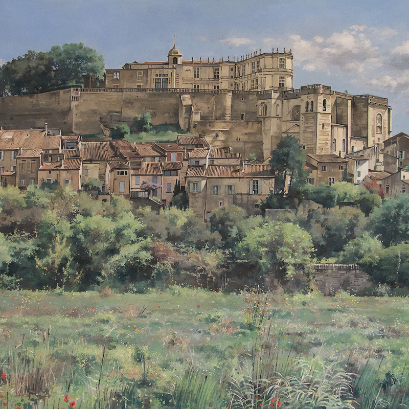 grignan - auvergne-rhône-alpes 2025, 60 x 75 cm, öl auf leinwand