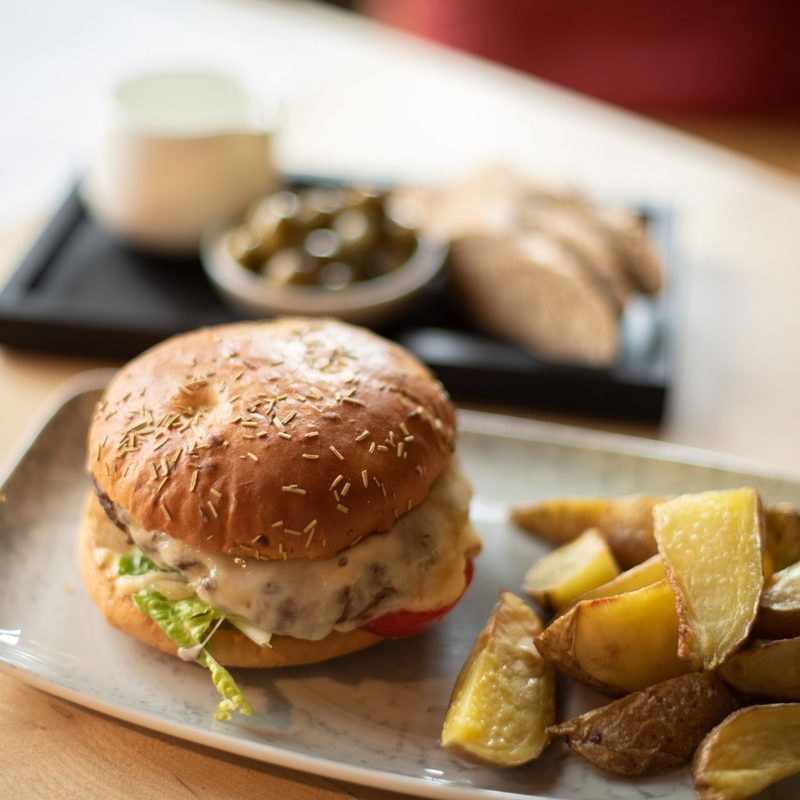 Focaccia con carne di manzo