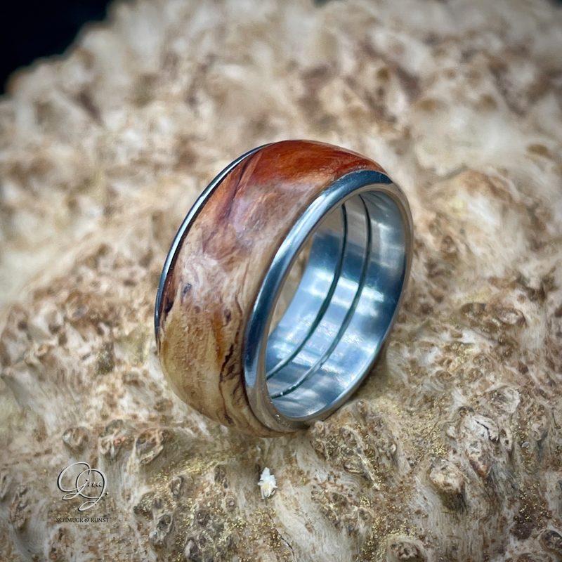 Ring, Goldfield Maser
Größe 60, Breite 7 mm