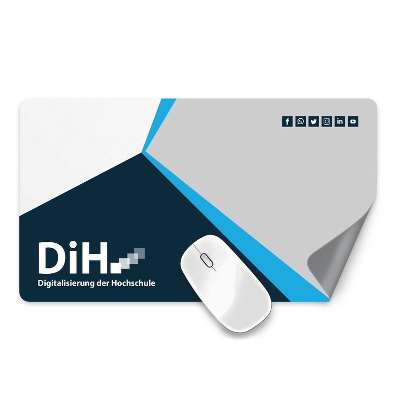 Reinigungstuch mit Maus als Mousepad genutzt