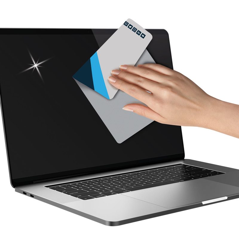 Reinigung eines Laptop-Displays