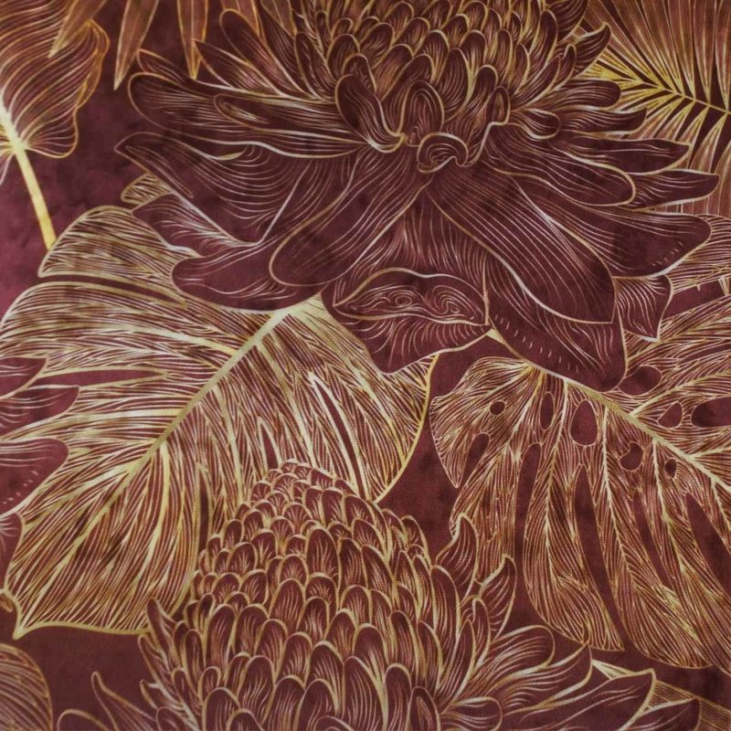 Dessin GINGER FLOWER col. 3005 Bordeaux