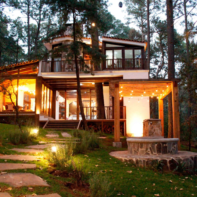 Vista de jardín trasero