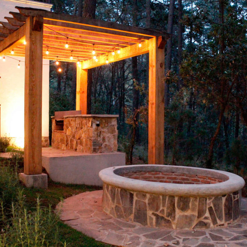 Asador y área para asar borrego